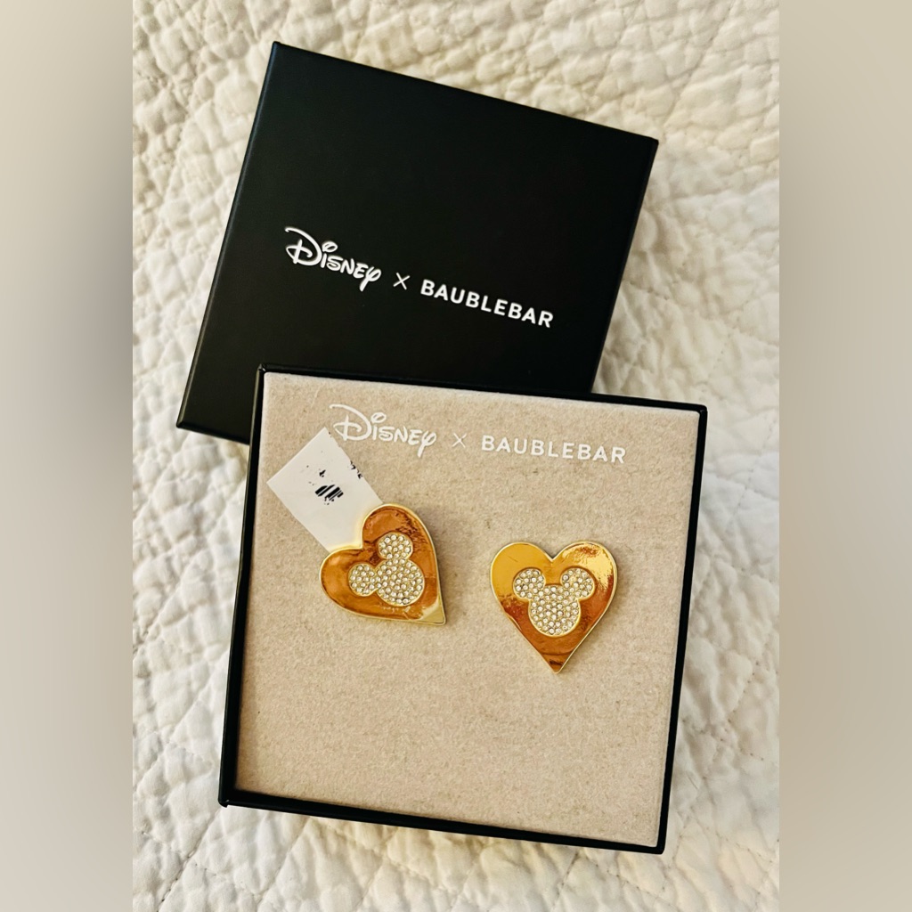 Disney X Baublebar Mickey Mouse Earrings Nwt 31$